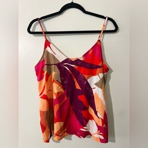 A New Day Women's thin strap tank in Red, Pink, and Orange- size Small